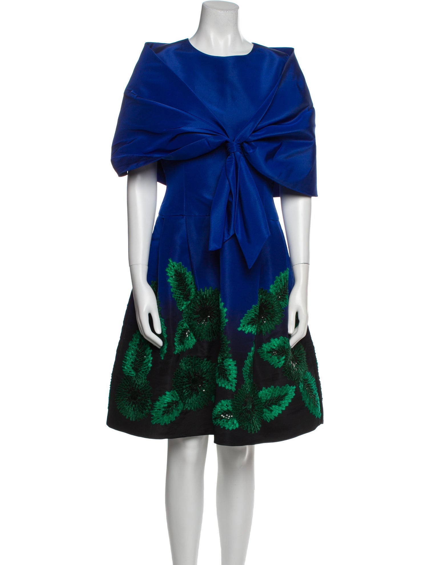 Oscar de la Renta Silk Knee-Length Dress
