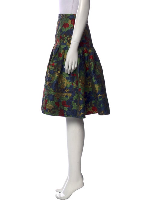 Oscar de la Renta Silk Knee-Length Skirt
