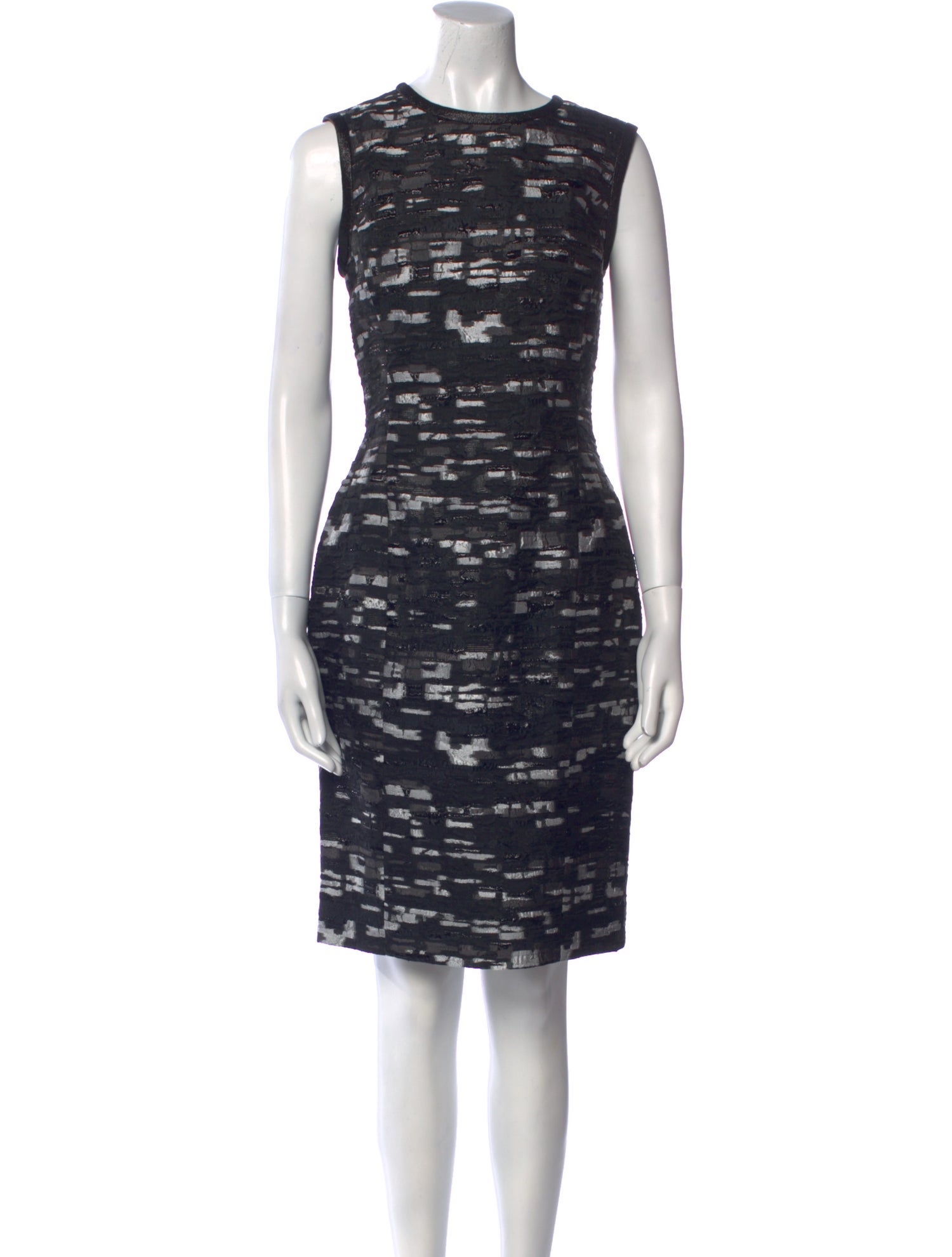 Oscar de la Renta Printed Knee-Length Dress w/ Tags