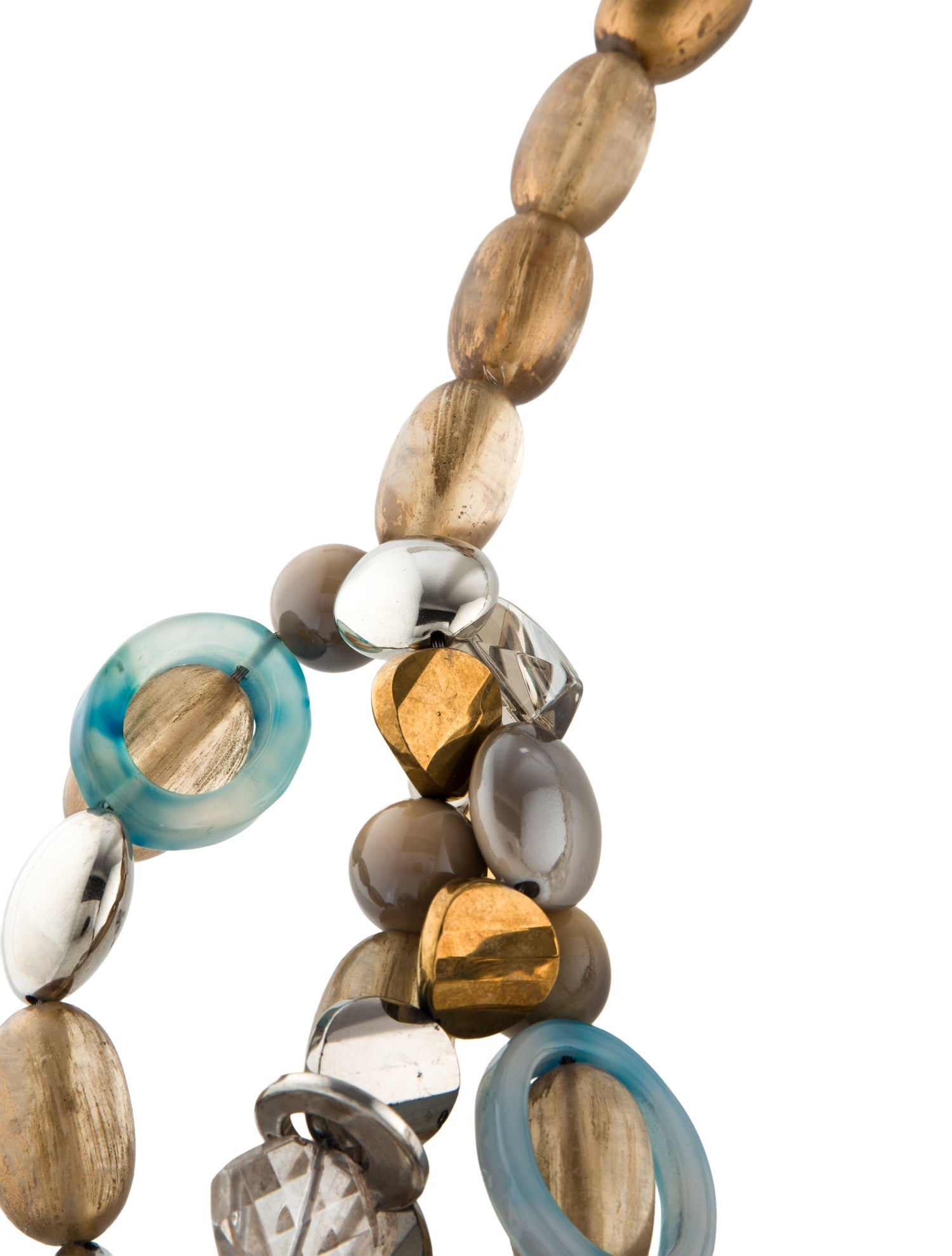 Oscar de la Renta Vintage Resin & Glass Beaded Multistrand Necklace