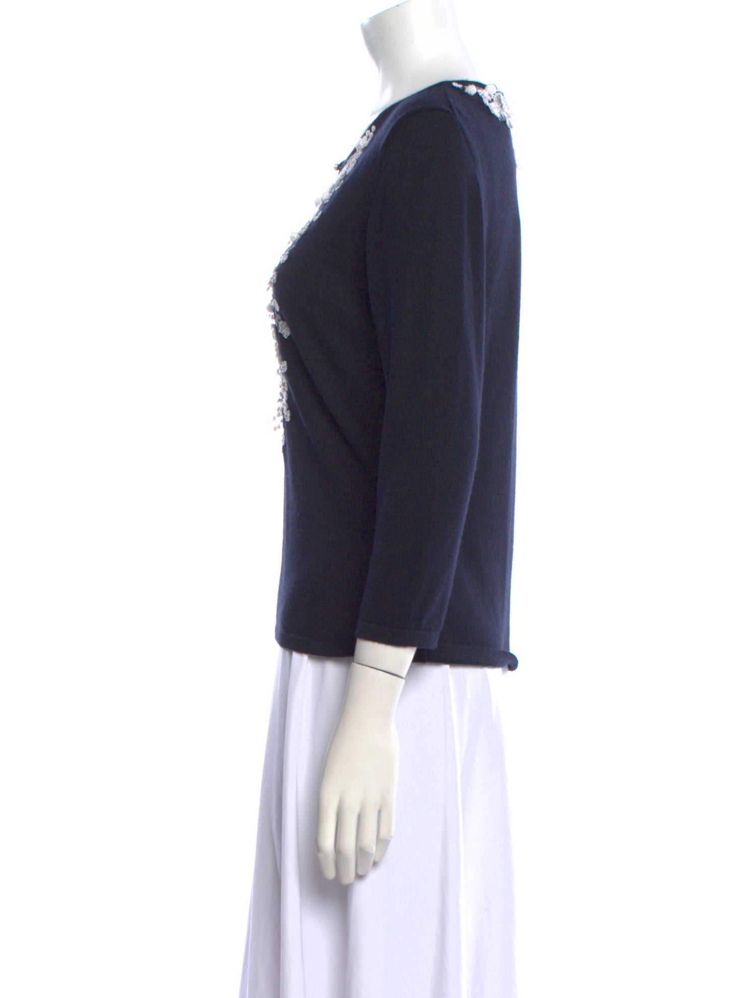 Oscar de la Renta Cashmere Scoop Neck Sweater w/ Tags
