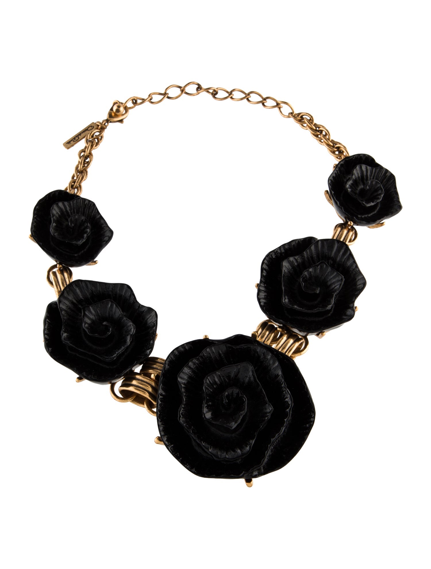 Oscar de la Renta Resin Flower Collar Necklace