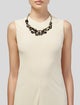 Oscar de la Renta Faux-Pearl & Enamel Floral Collar Necklace