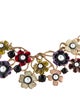 Oscar de la Renta Faux-Pearl & Enamel Floral Collar Necklace