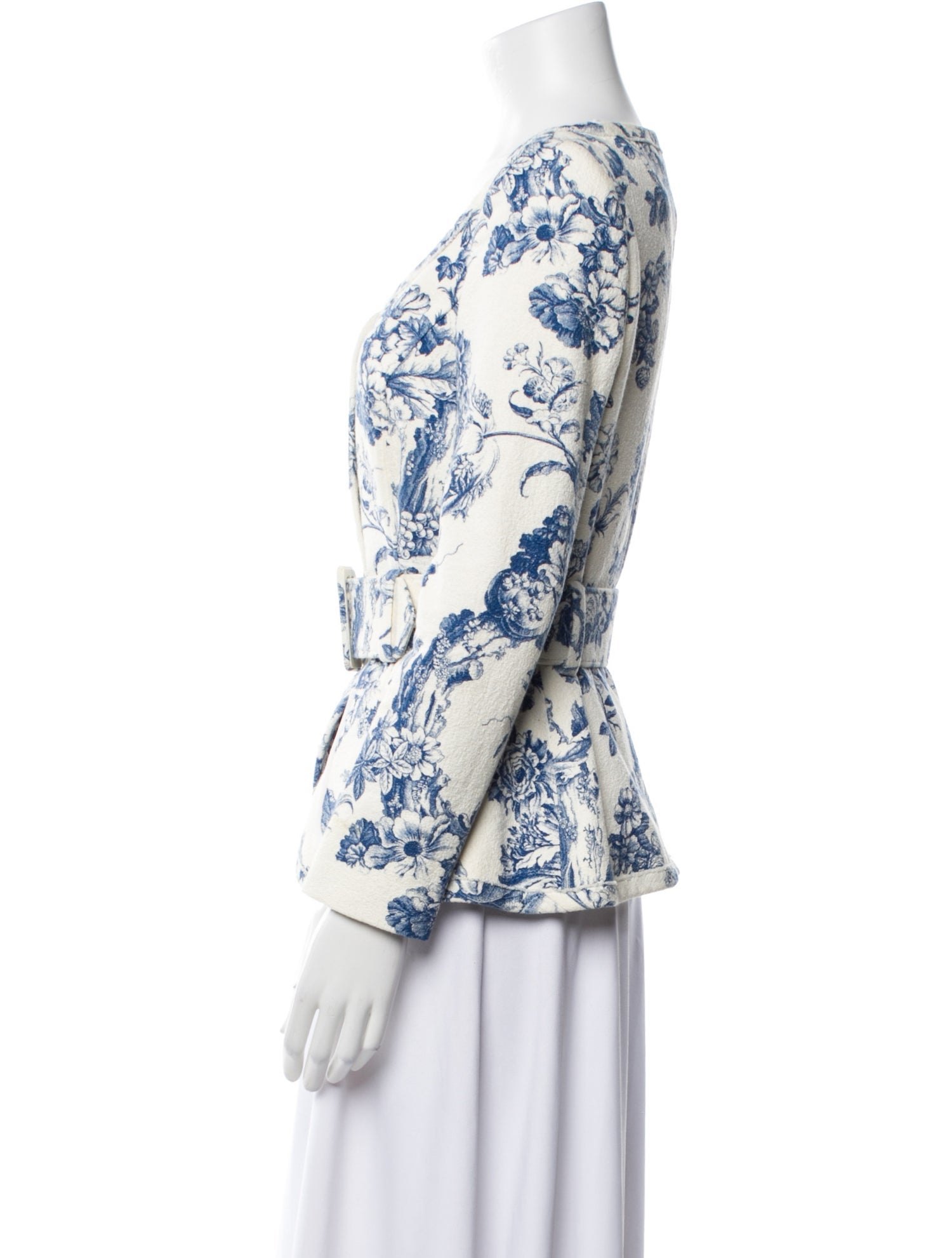 Oscar de la Renta 2019 Floral Print Evening Jacket