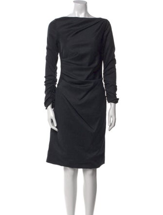 Oscar de la Renta Virgin Wool Knee-Length Dress