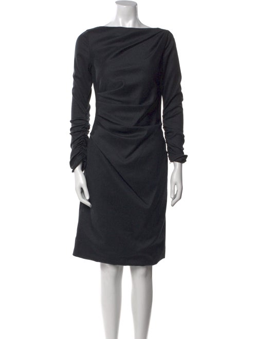 Oscar de la Renta Virgin Wool Knee-Length Dress