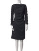 Oscar de la Renta Virgin Wool Knee-Length Dress