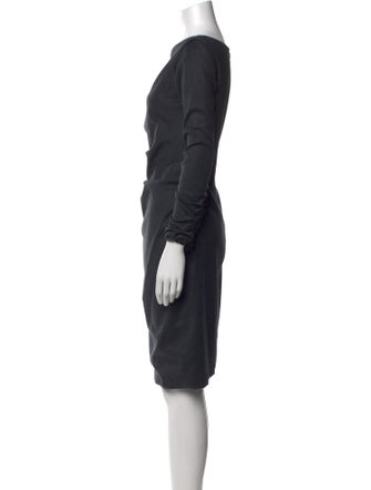 Oscar de la Renta Virgin Wool Knee-Length Dress