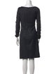 Oscar de la Renta Virgin Wool Knee-Length Dress