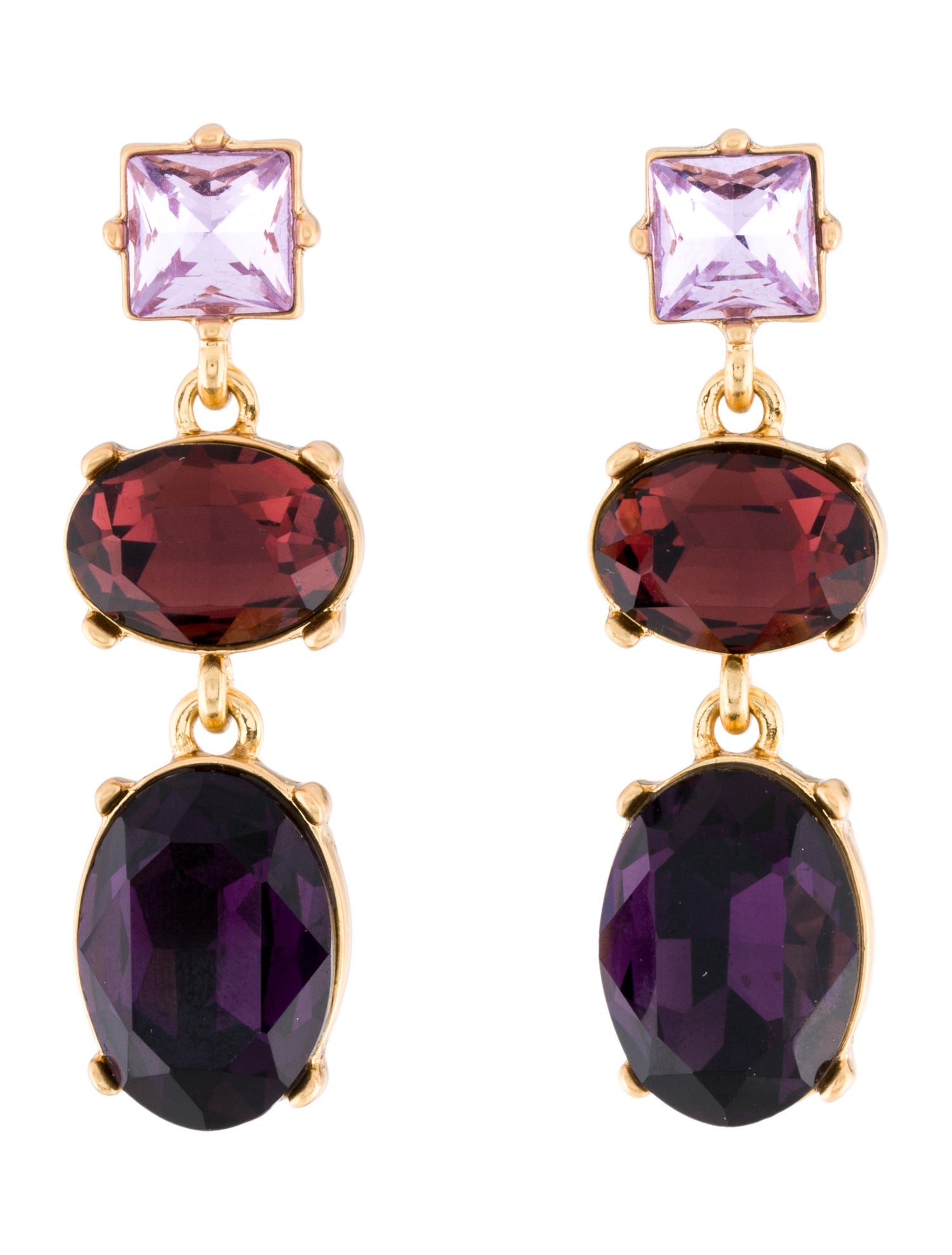 Oscar de la Renta Crystal Drop Earrings