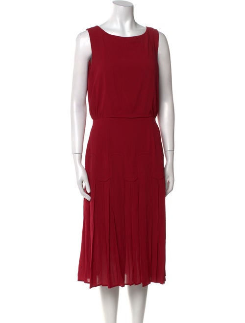 Oscar de la Renta Silk Midi Length Dress