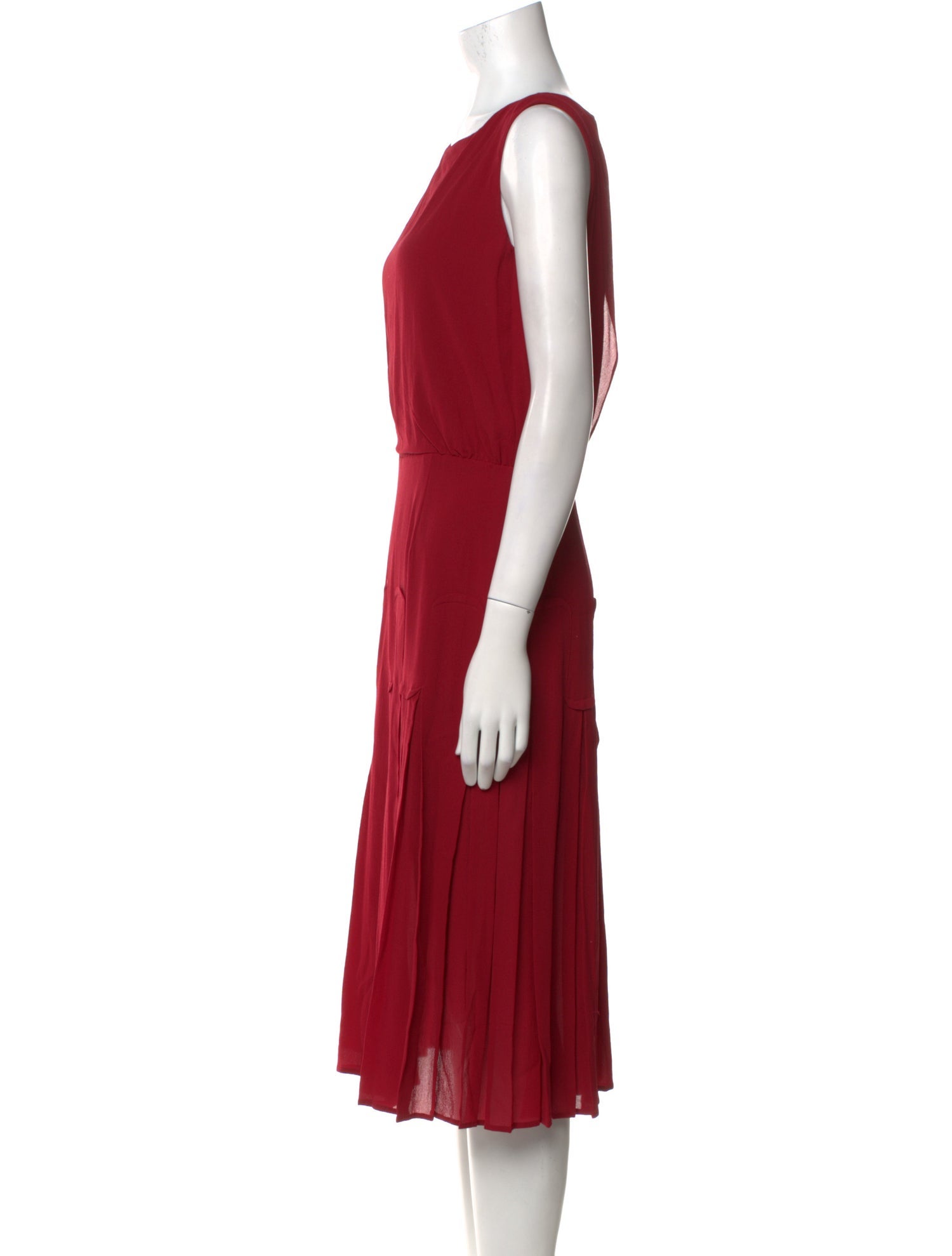 Oscar de la Renta Silk Midi Length Dress
