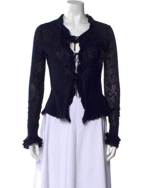 Oscar de la Renta Wool Scoop Neck Sweater