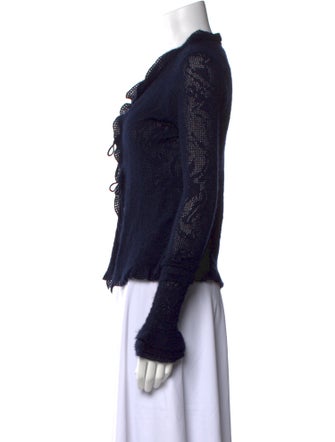 Oscar de la Renta Wool Scoop Neck Sweater