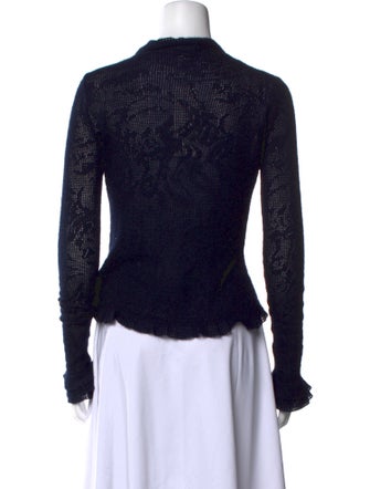 Oscar de la Renta Wool Scoop Neck Sweater