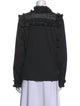 Oscar de la Renta Silk Mock Neck Sweatshirt