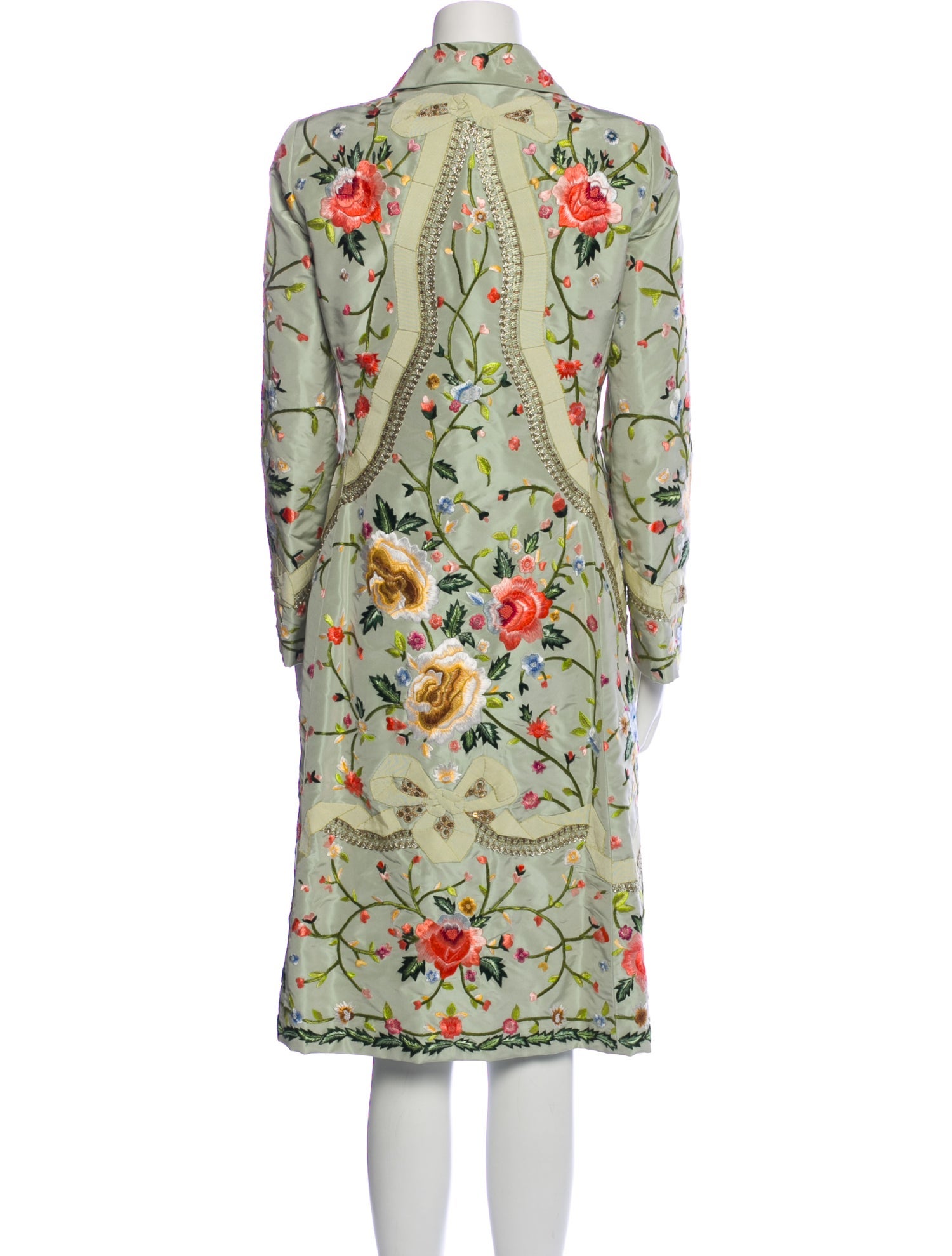 Oscar de la Renta Silk Floral Print Dress Set