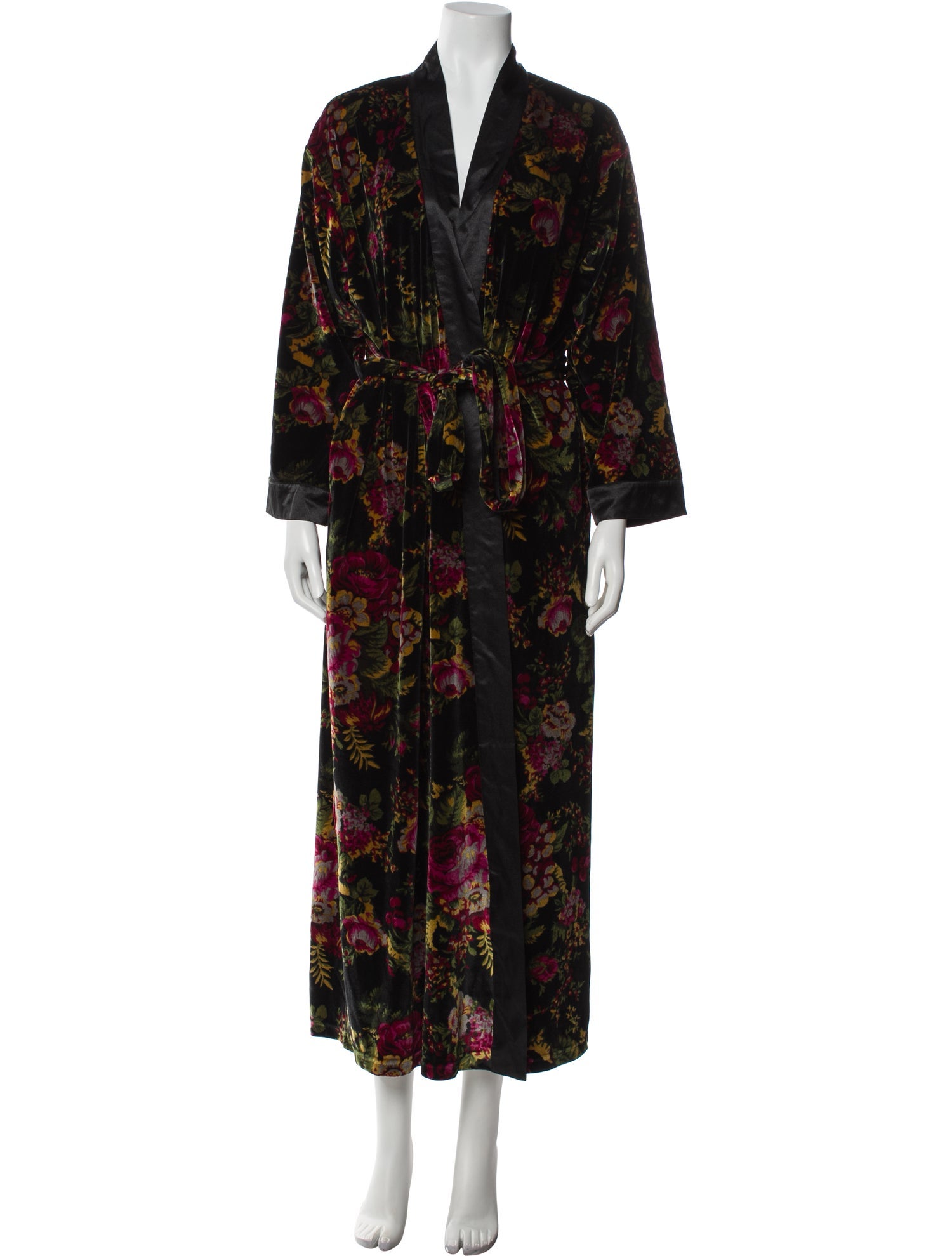 Oscar de la Renta Printed Tassel Accents Robe