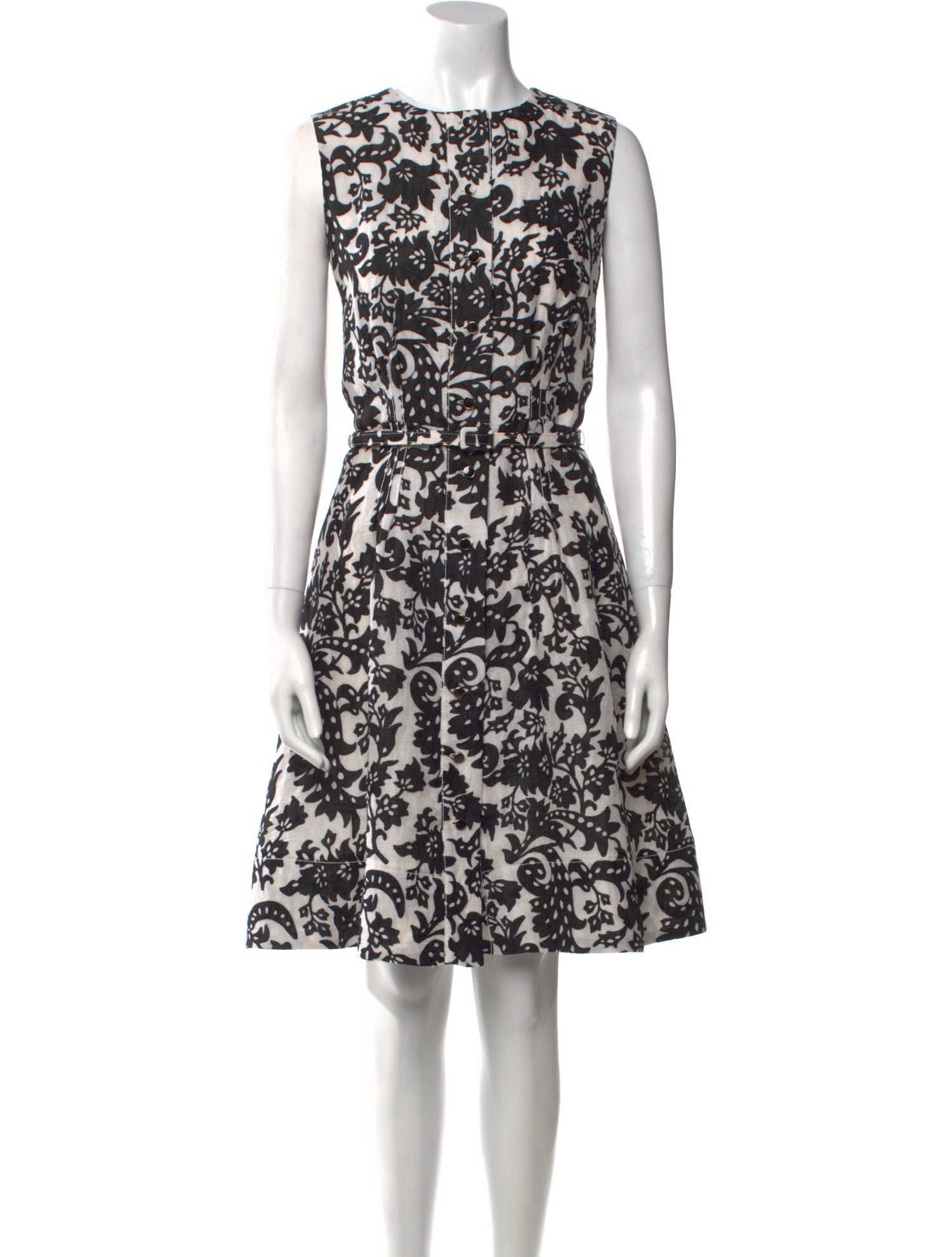 Oscar de la Renta Silk Knee-Length Dress
