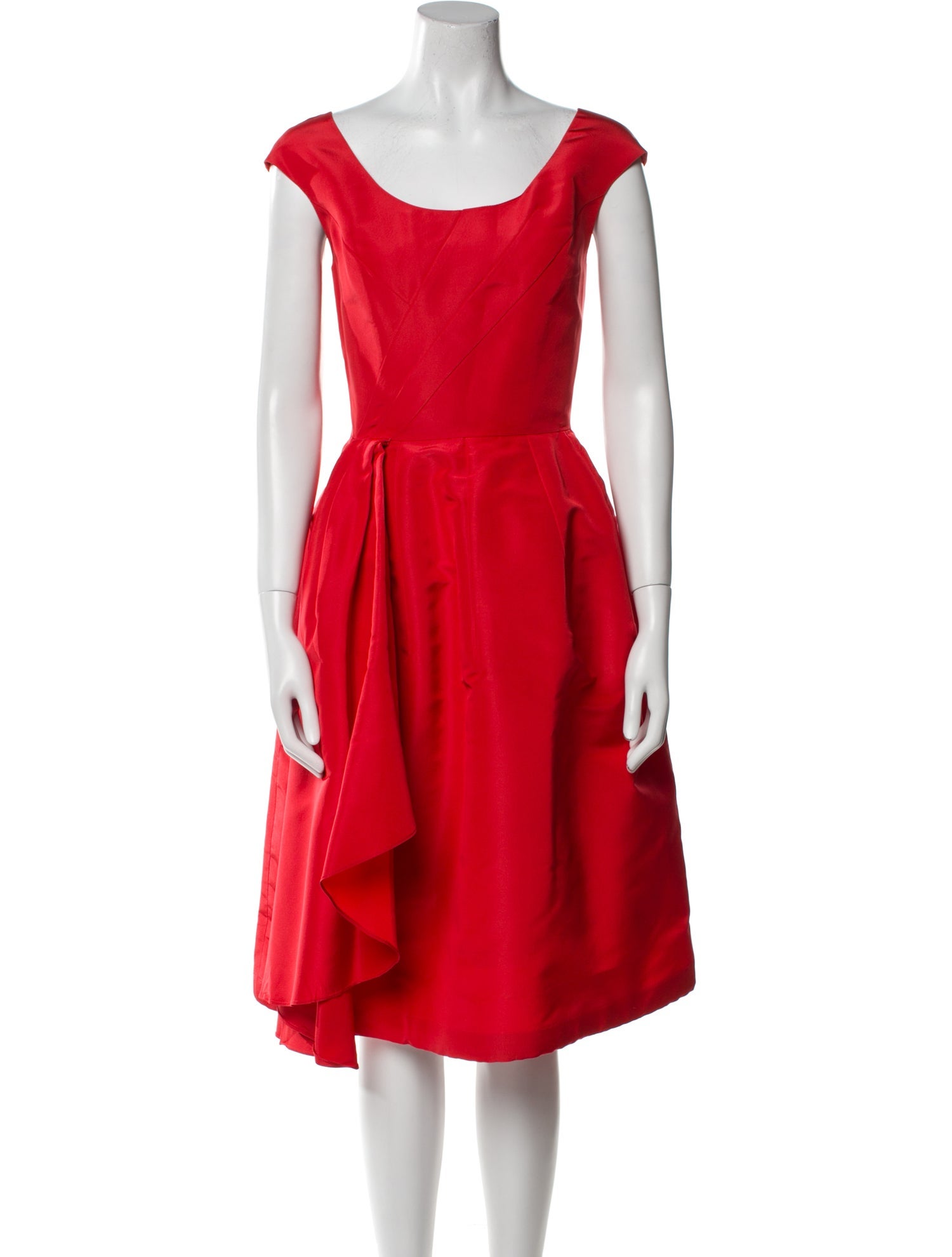 Oscar de la Renta Silk Midi Length Dress