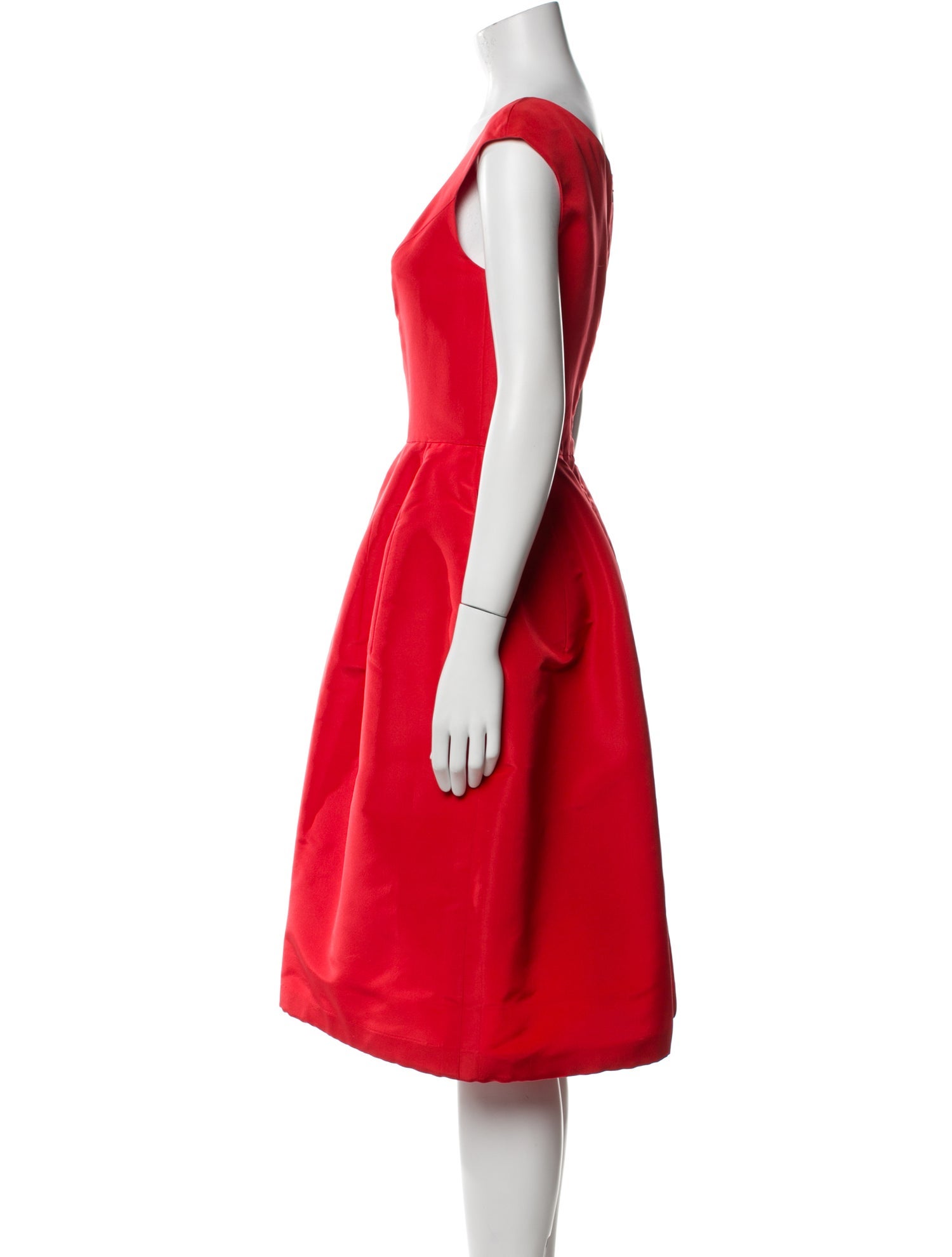 Oscar de la Renta Silk Midi Length Dress