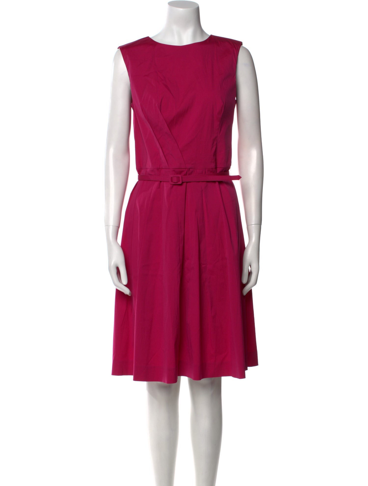 Oscar de la Renta Bateau Neckline Knee-Length Dress