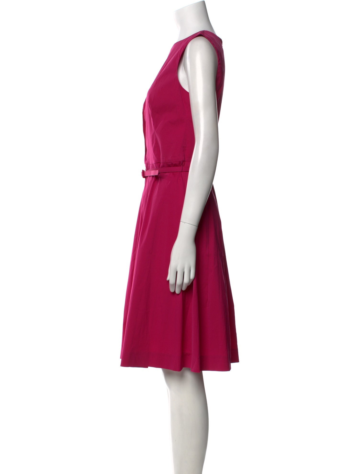 Oscar de la Renta Bateau Neckline Knee-Length Dress