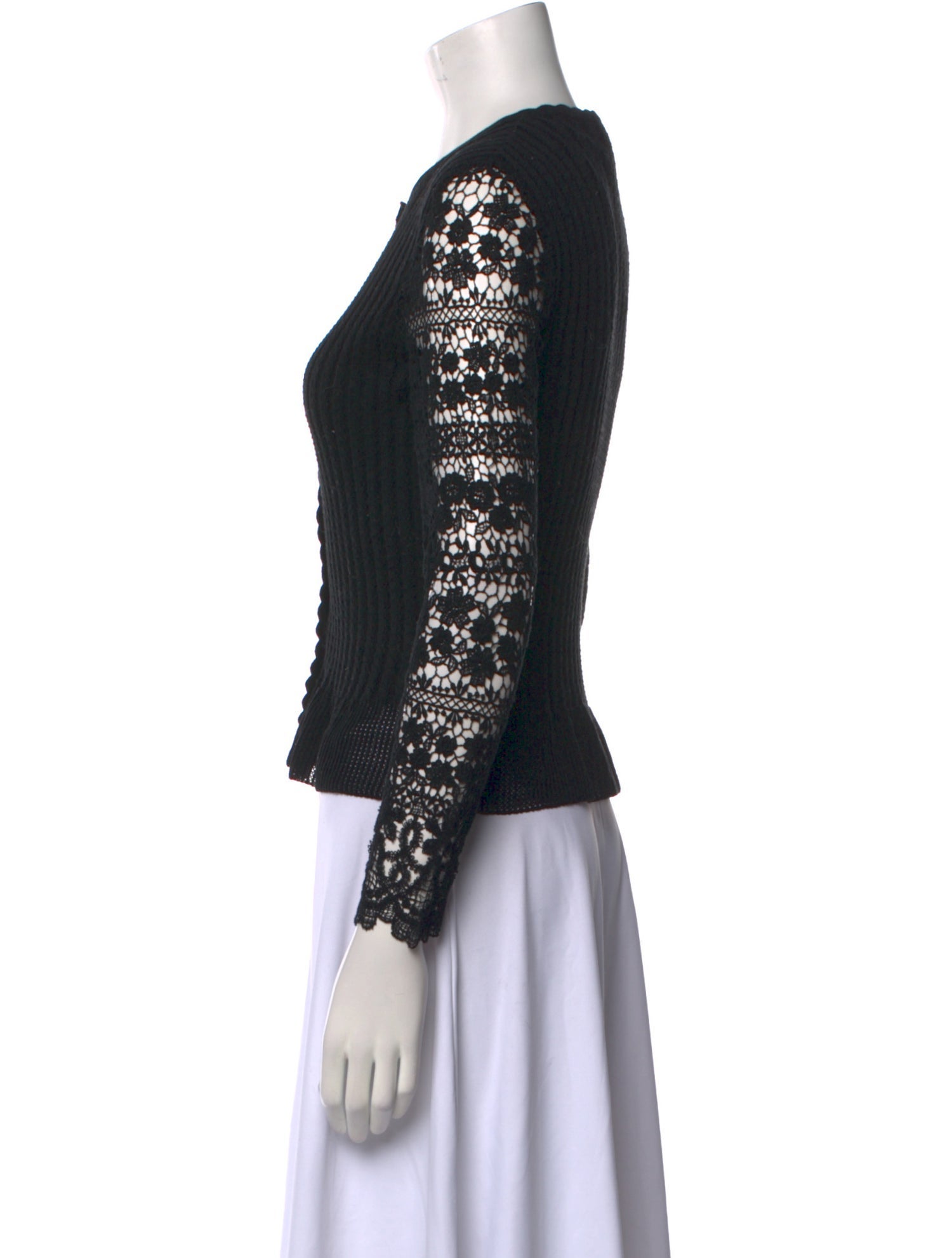 Oscar de la Renta 2014 Lace Pattern Sweater