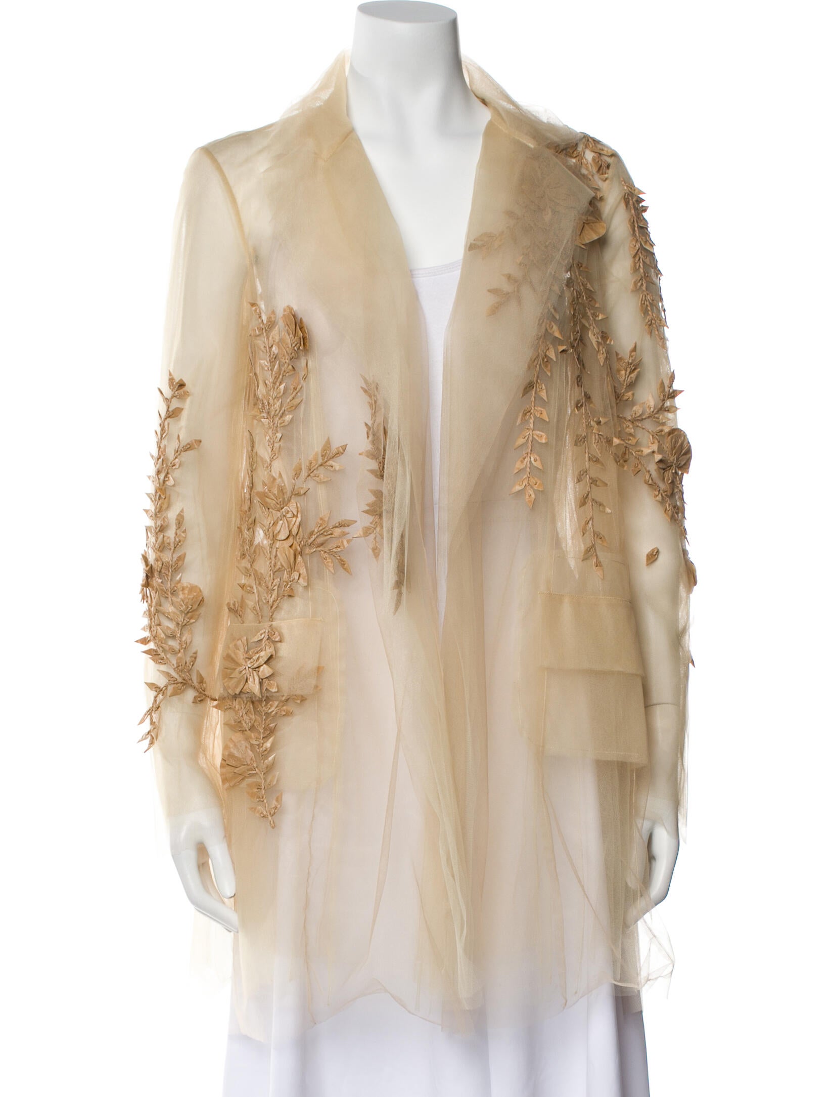 Oscar de la Renta Nylon Floral Print Jacket