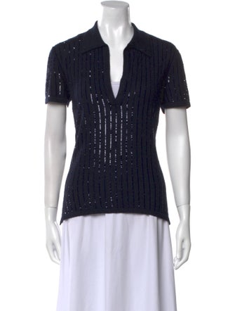 Oscar de la Renta Cashmere V-Neck Polo