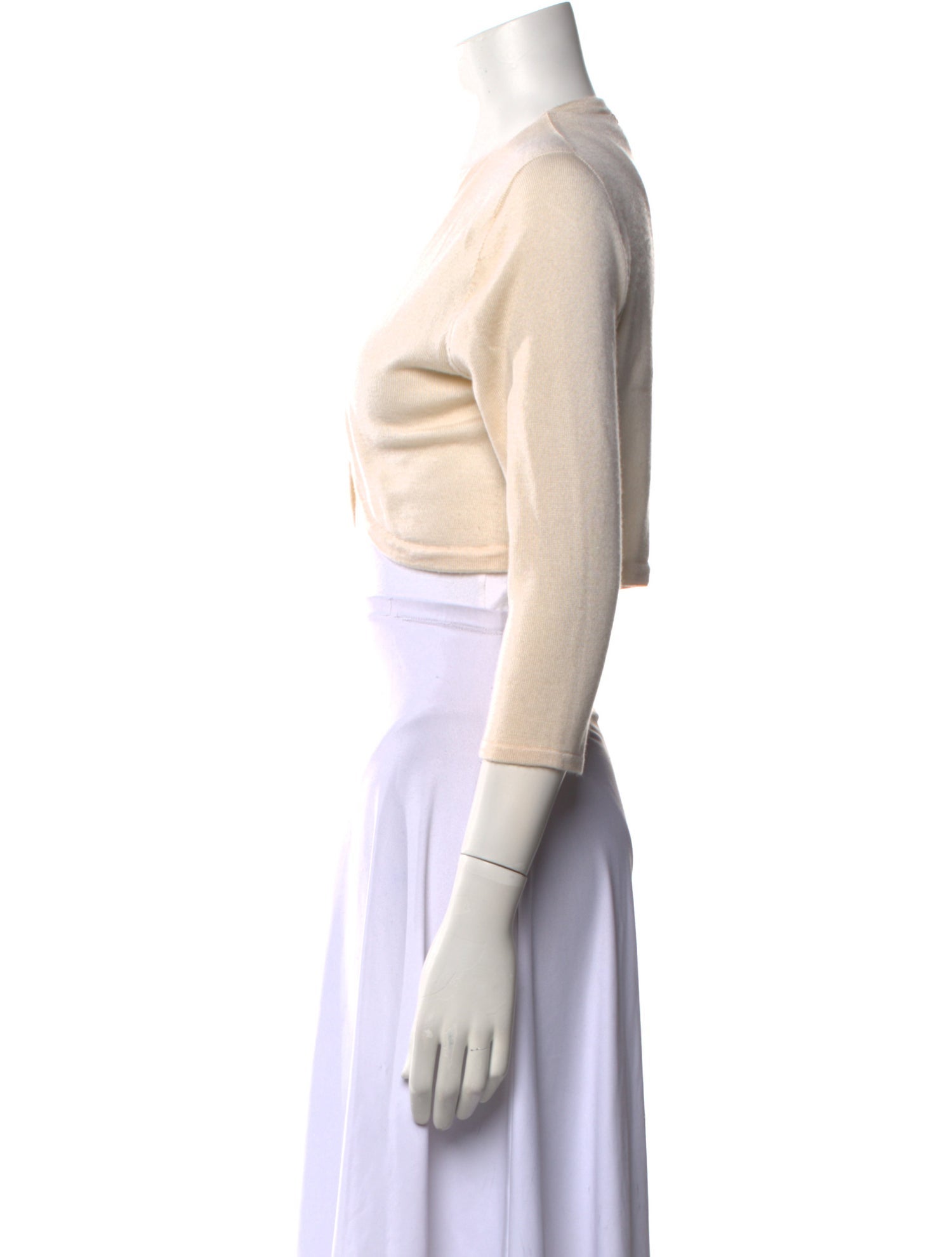 Oscar de la Renta Cashmere Open Front Sweater