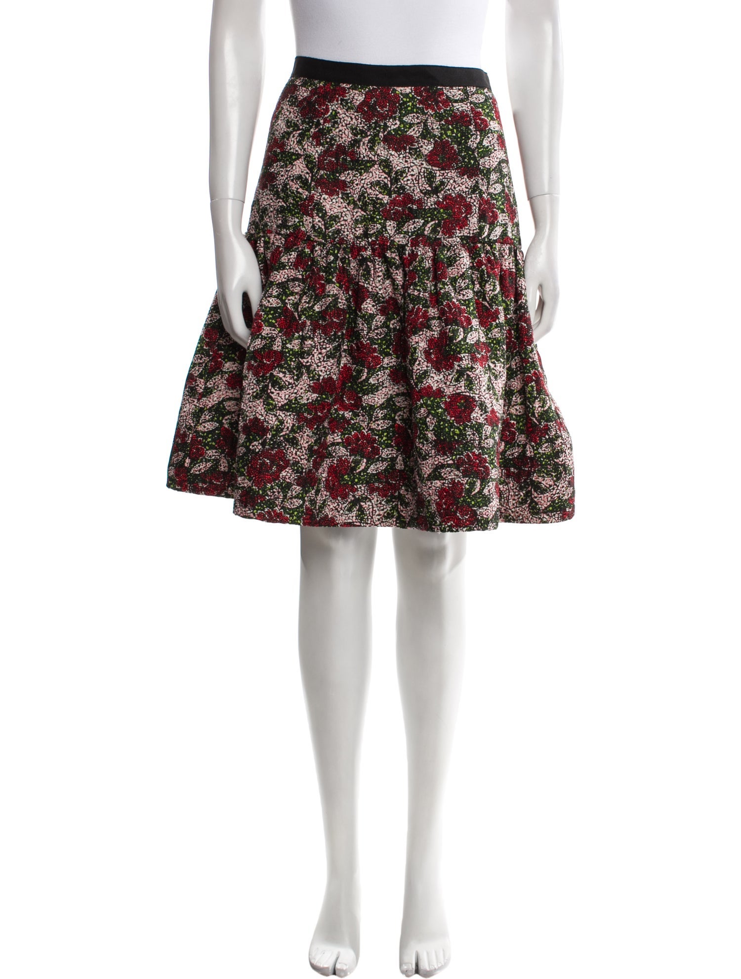 Oscar de la Renta Silk Knee-Length Skirt