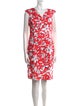 Oscar de la Renta Printed Knee-Length Dress