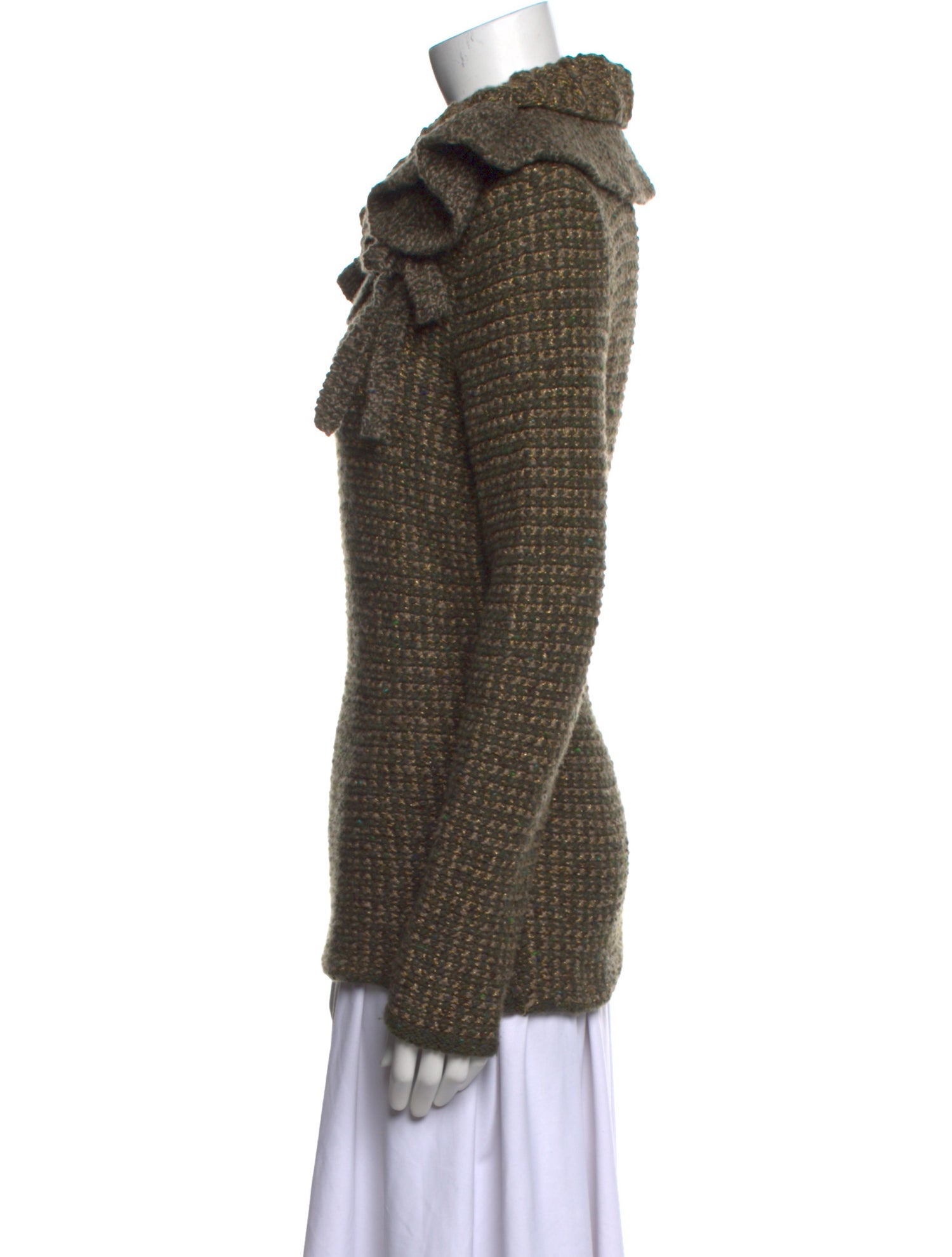 Oscar de la Renta Cashmere Cowl Neck Sweater