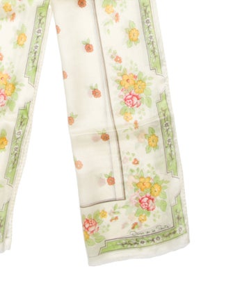 Oscar de la Renta Silk Floral Print Scarf
