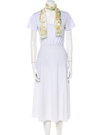 Oscar de la Renta Silk Floral Print Scarf