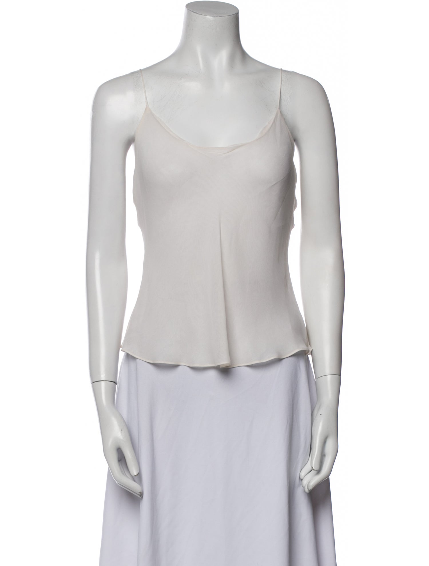 Oscar de la Renta Silk Scoop Neck Top
