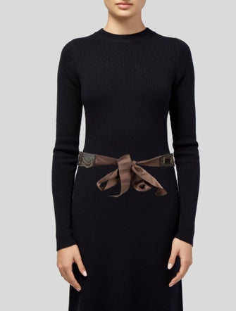 Oscar de la Renta Satin Waist Belt