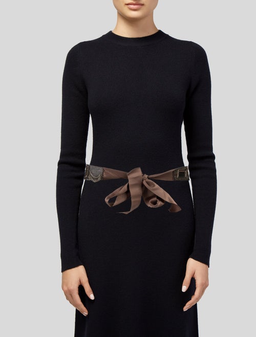 Oscar de la Renta Satin Waist Belt