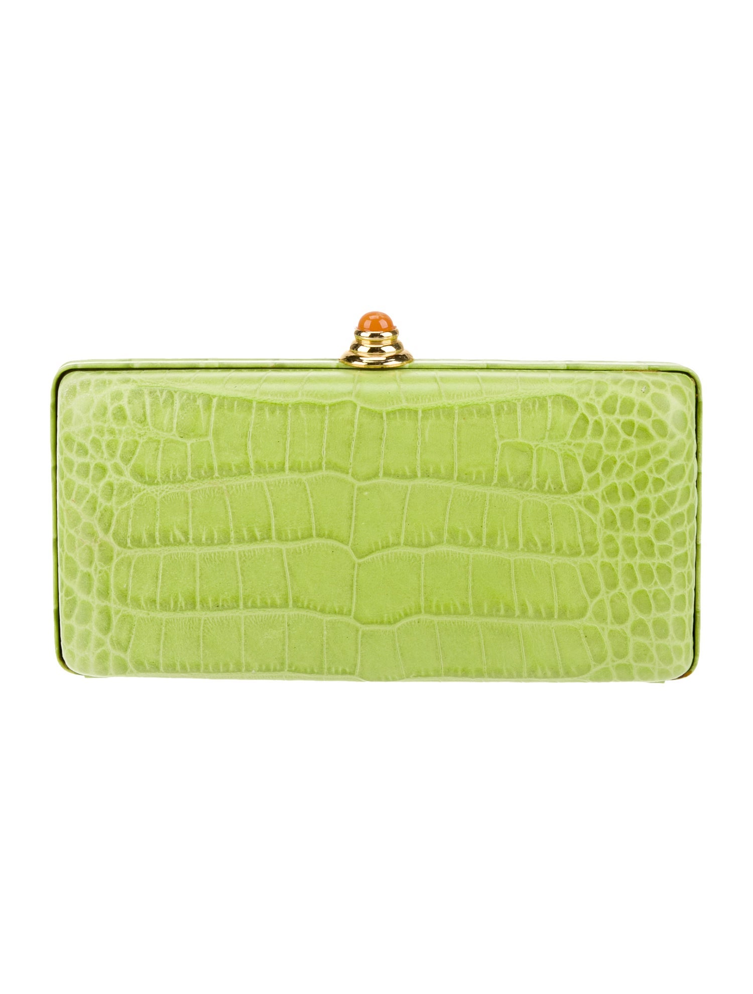 Oscar de la Renta Embossed Leather Minaudière