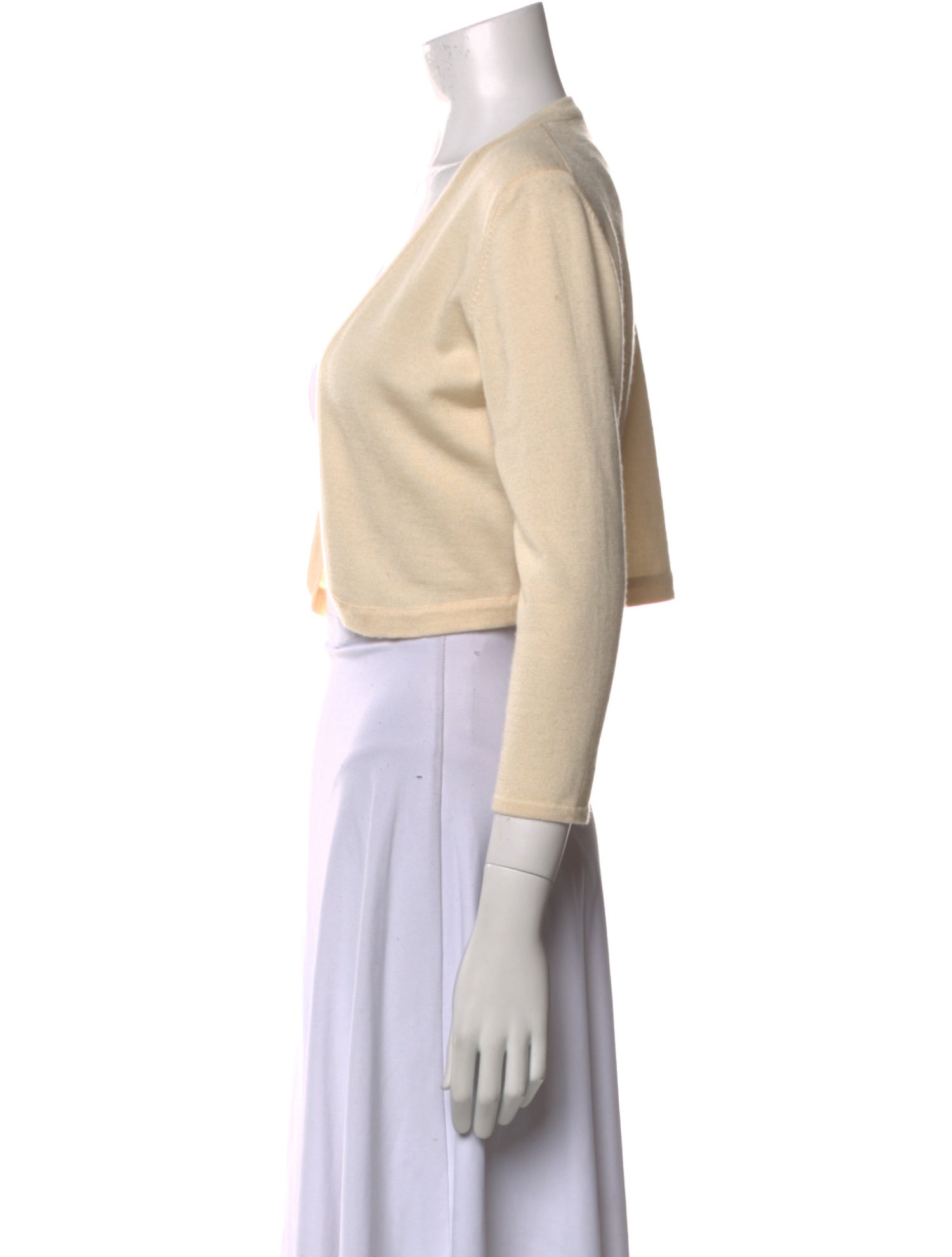 Oscar de la Renta Cashmere Open Front Sweater