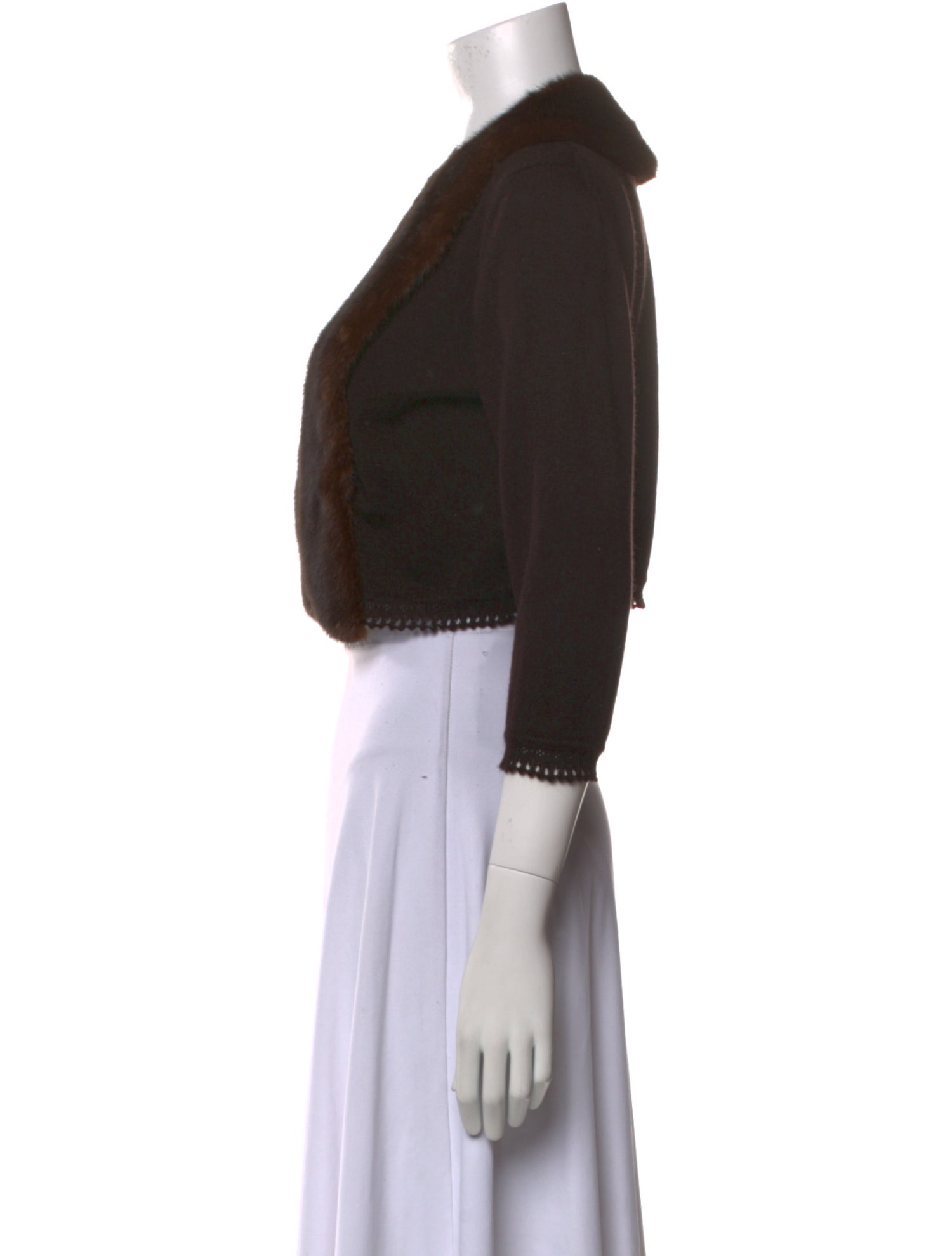 Oscar de la Renta Cashmere Open Front Sweater