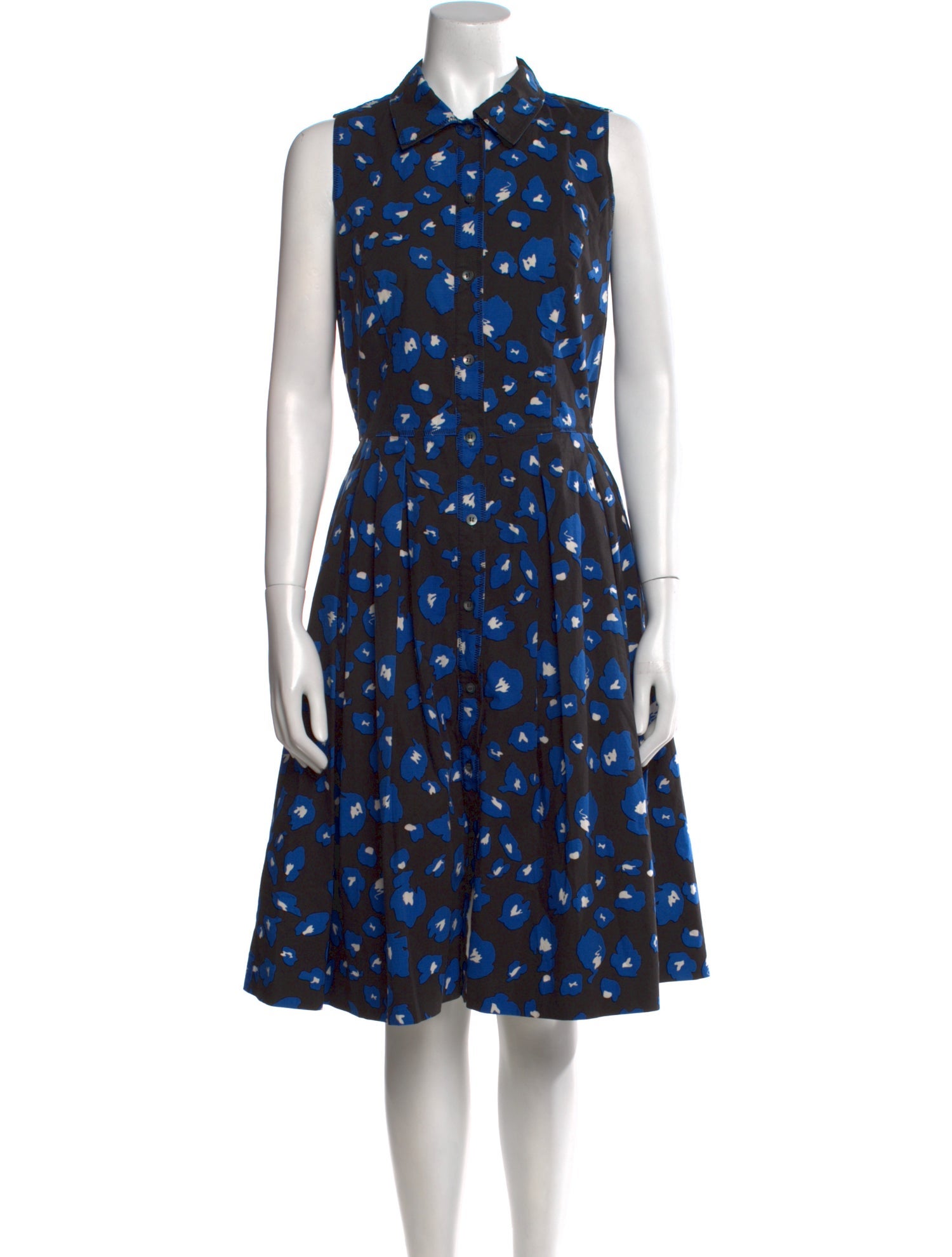 Oscar de la Renta Printed Midi Length Dress
