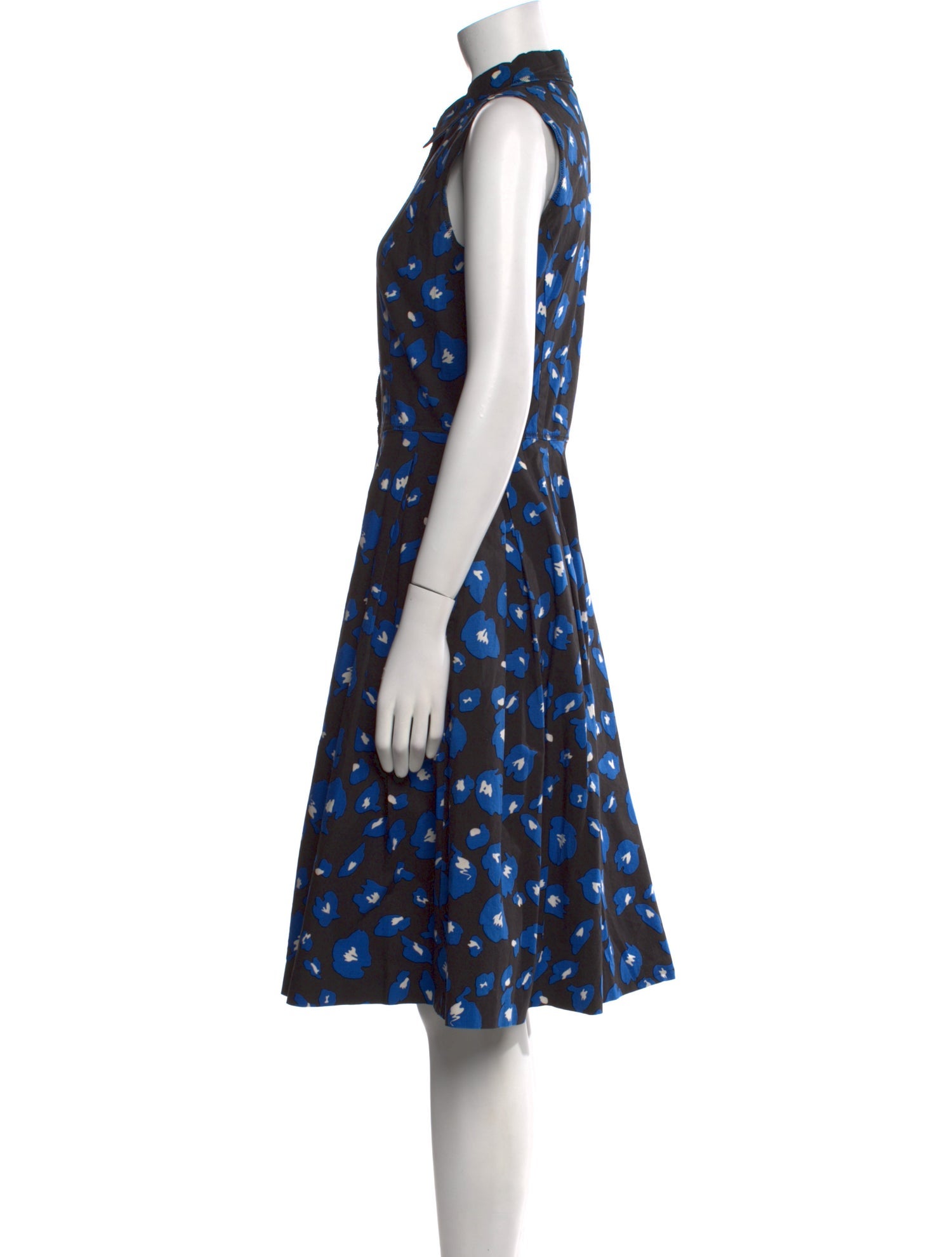 Oscar de la Renta Printed Midi Length Dress