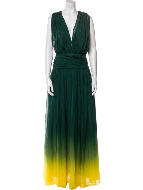 Oscar de la Renta Silk Long Dress