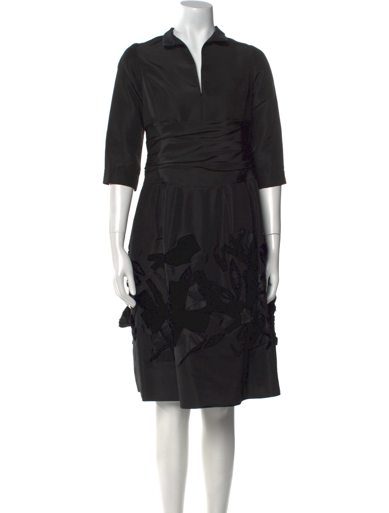 Oscar de la Renta Silk Knee-Length Dress