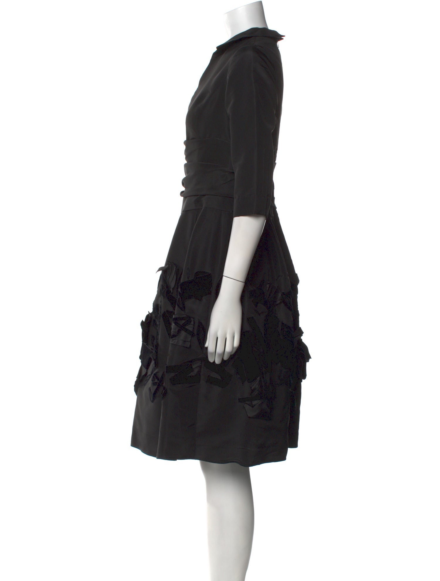 Oscar de la Renta Silk Knee-Length Dress