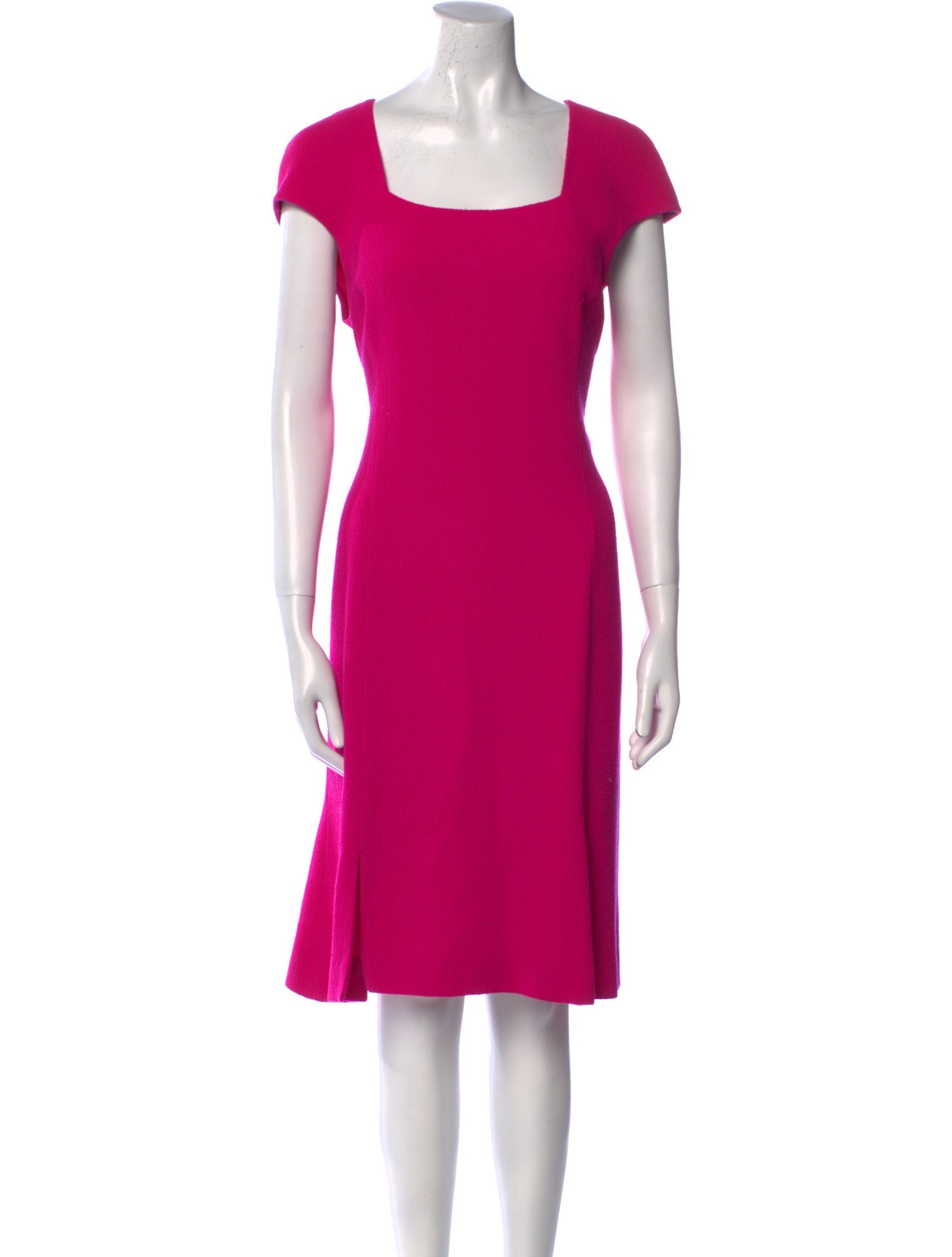 Oscar de la Renta Virgin Wool Knee-Length Dress