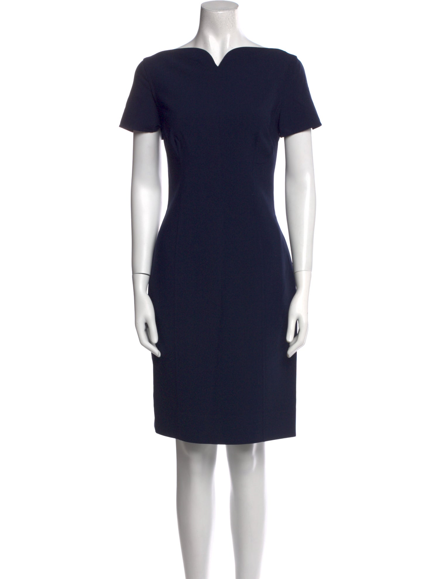Oscar de la Renta Virgin Wool Knee-Length Dress